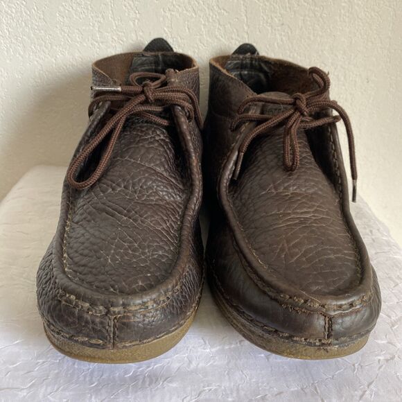 Tony Lama CAV0902 Boots Brown Distressed Moc Toe Casual Lace-Up Shoes Sz 10.5D main image 9